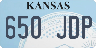 KS license plate 650JDP