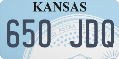 KS license plate 650JDQ