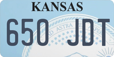 KS license plate 650JDT