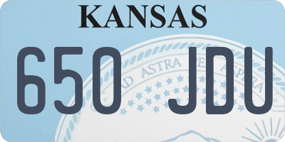 KS license plate 650JDU