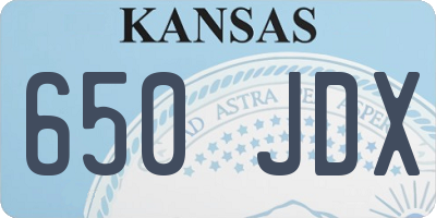 KS license plate 650JDX