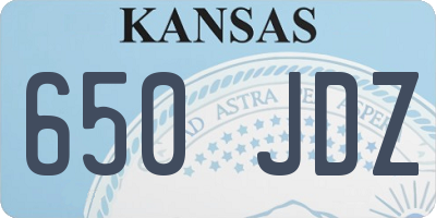 KS license plate 650JDZ