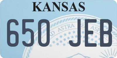 KS license plate 650JEB