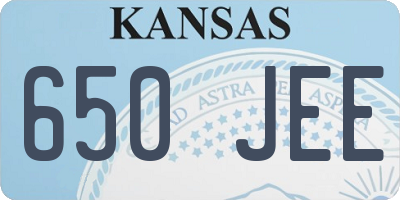 KS license plate 650JEE