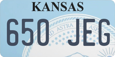 KS license plate 650JEG