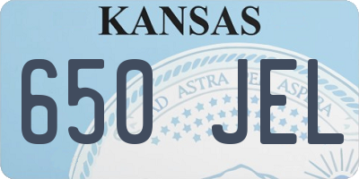 KS license plate 650JEL