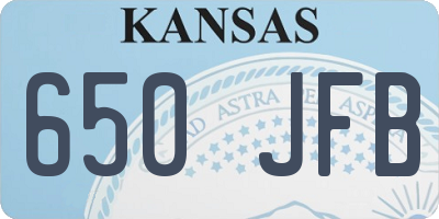 KS license plate 650JFB