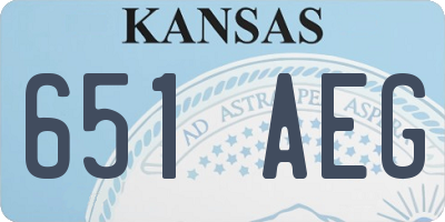 KS license plate 651AEG