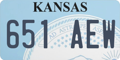 KS license plate 651AEW