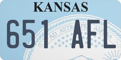KS license plate 651AFL