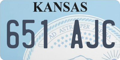 KS license plate 651AJC