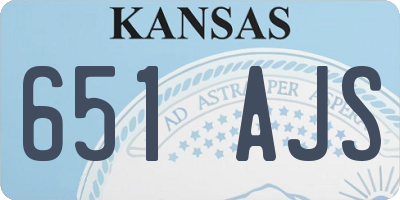 KS license plate 651AJS