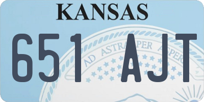 KS license plate 651AJT