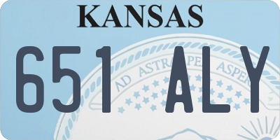 KS license plate 651ALY