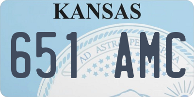KS license plate 651AMC