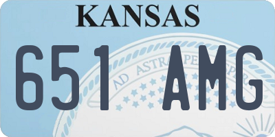 KS license plate 651AMG
