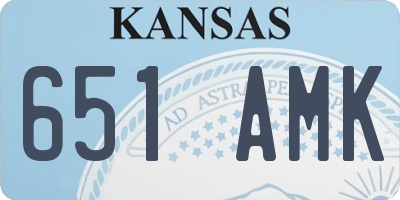 KS license plate 651AMK