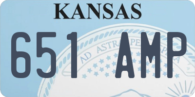 KS license plate 651AMP