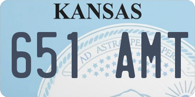 KS license plate 651AMT