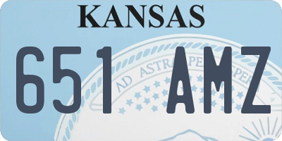 KS license plate 651AMZ