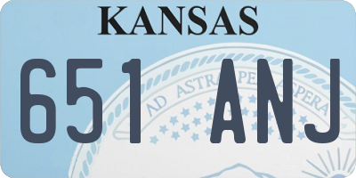 KS license plate 651ANJ