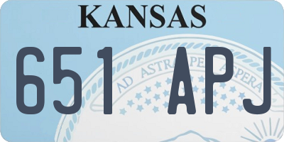 KS license plate 651APJ