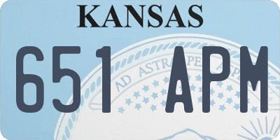 KS license plate 651APM