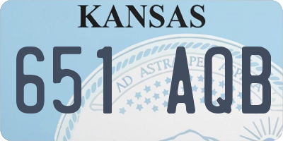 KS license plate 651AQB