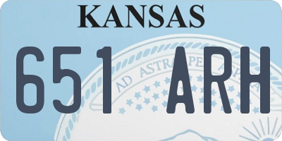 KS license plate 651ARH