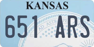 KS license plate 651ARS