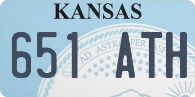KS license plate 651ATH
