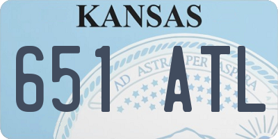 KS license plate 651ATL