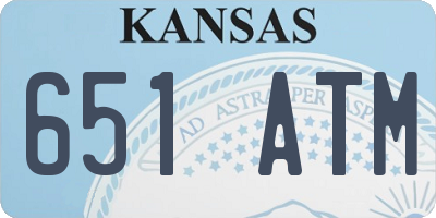 KS license plate 651ATM