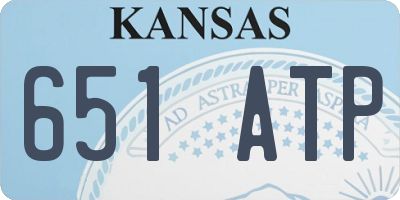 KS license plate 651ATP