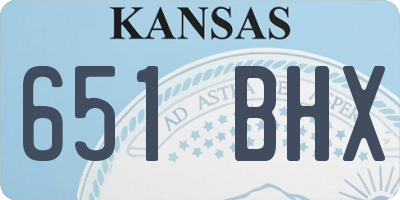 KS license plate 651BHX