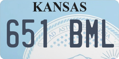 KS license plate 651BML