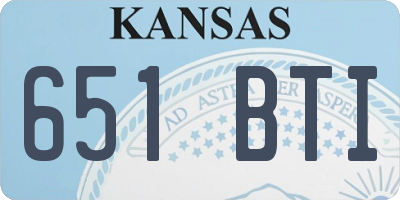 KS license plate 651BTI