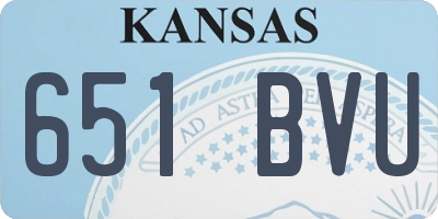 KS license plate 651BVU