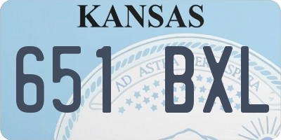KS license plate 651BXL