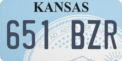 KS license plate 651BZR