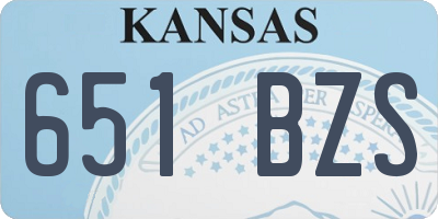 KS license plate 651BZS