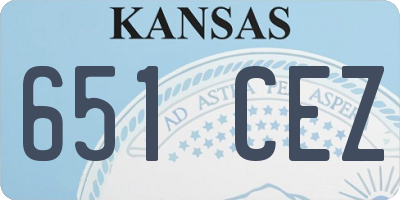 KS license plate 651CEZ