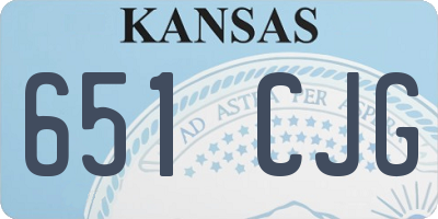 KS license plate 651CJG