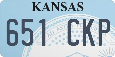 KS license plate 651CKP