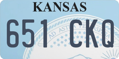 KS license plate 651CKQ