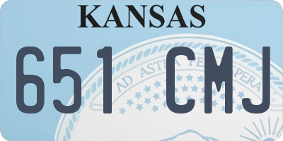 KS license plate 651CMJ