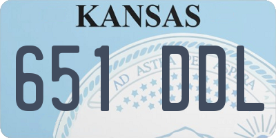 KS license plate 651DDL