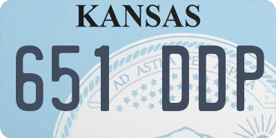 KS license plate 651DDP