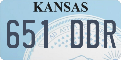 KS license plate 651DDR