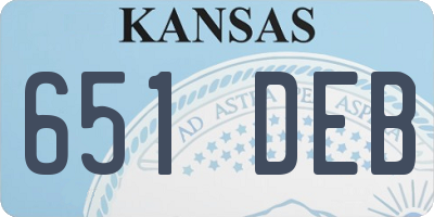 KS license plate 651DEB